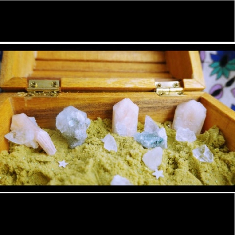 ✨Treasure Chest of Crystals in Kinetic Sand